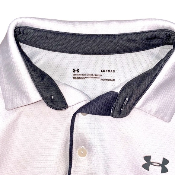 Men’s Under Armour Tech Polo White/Graphite size Large - Picture 4 of 4